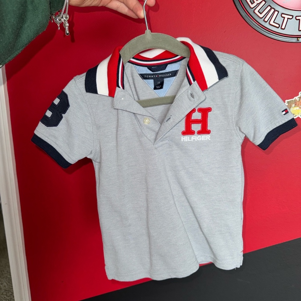 Tommy Hilfiger Kids Gray Polo Shirt